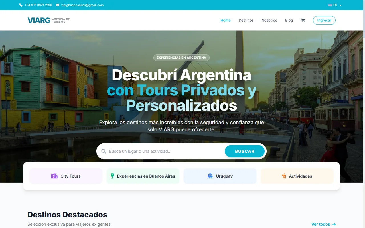 Sitio web de VIARG